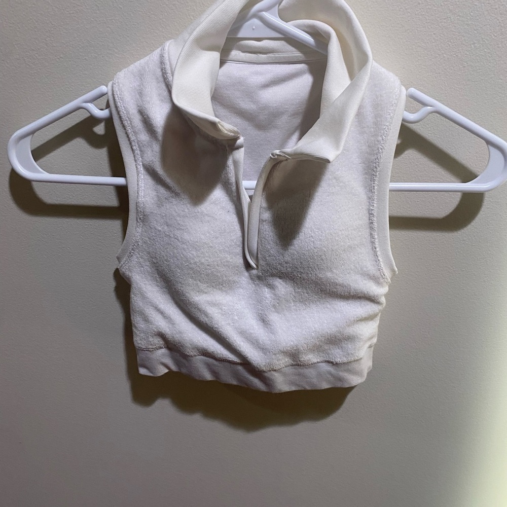 Aerie crop polo top